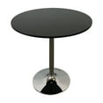 thumbnail image 2 of Mari 36 Inch Counter Height Table, Black Round Top and Stainless Steel Base, 2 of 2