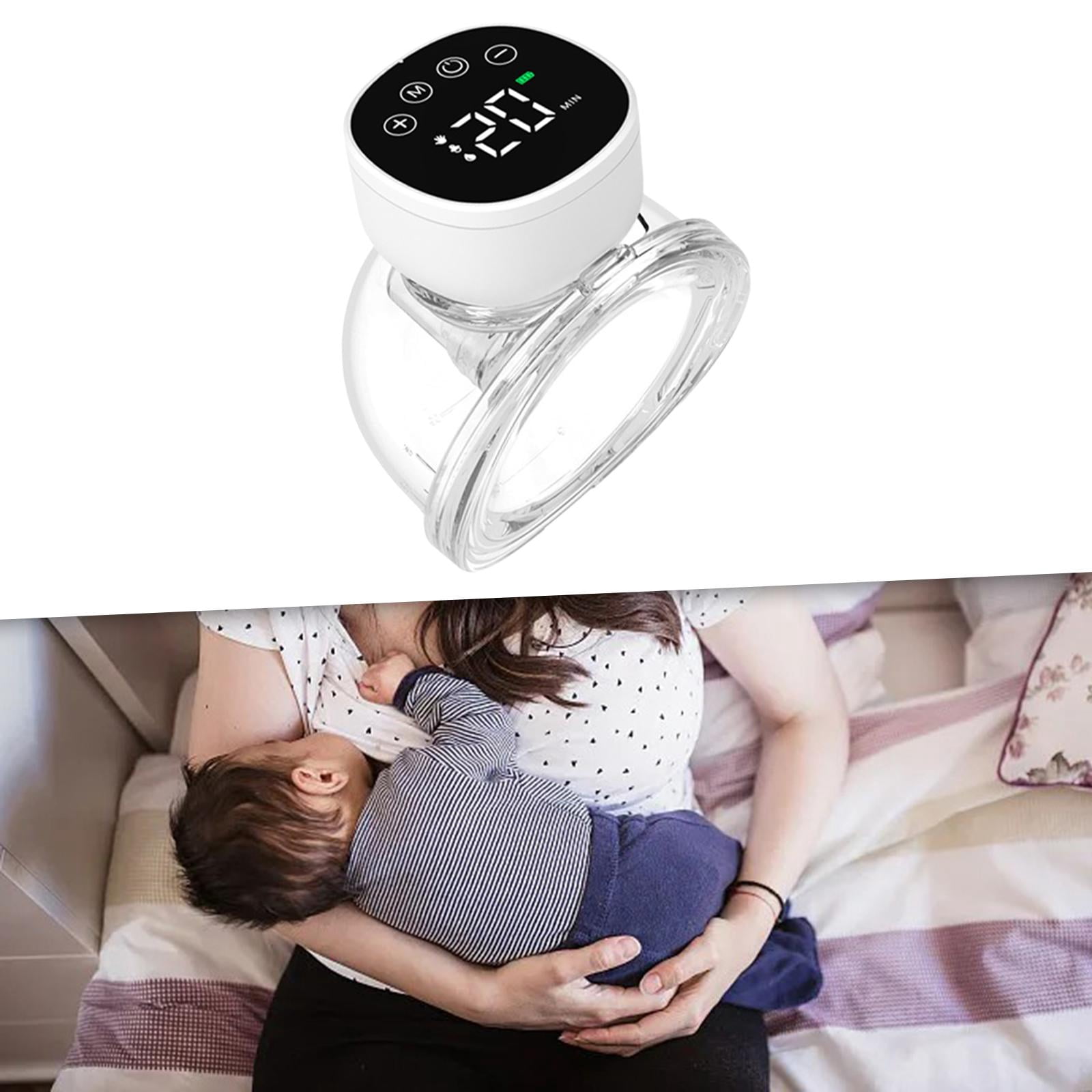 LeeQinersw Portable Milk Pump, Breastfeeding Pump, Strong Suction, Smart Display, Automatic Black 1pcs