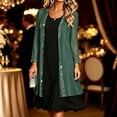thumbnail image 2 of HongQid Women's Sheer Chiffon Cardigan, 3/4 Sleeve Open Front Duster Rhinestone Trim Edge, Lightweight Layering Jacket Wedding Formal Elegant Evening Outfit Clothing Ladies Dressy Cover Up, 2 of 7
