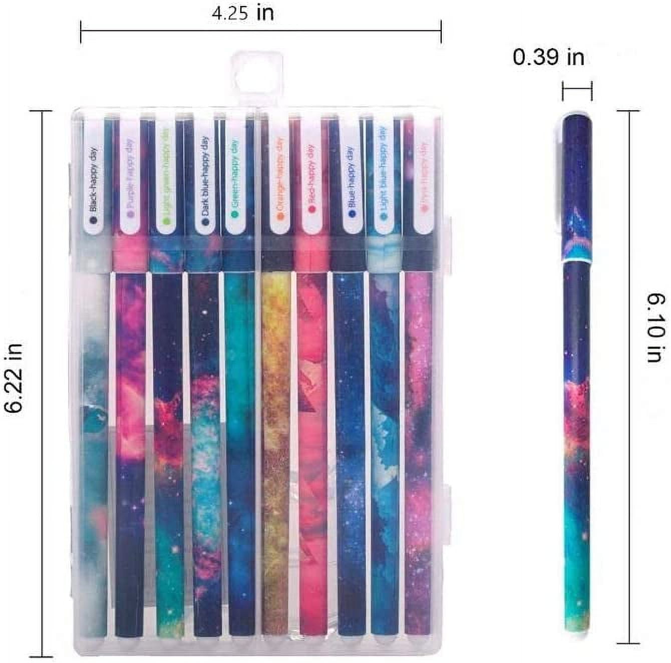 Toshine RNAB07DC6F6N3 toshine cute color pens for women colorful gel ink  pens multi colored pens roller ball fine point pens for kids girls childre