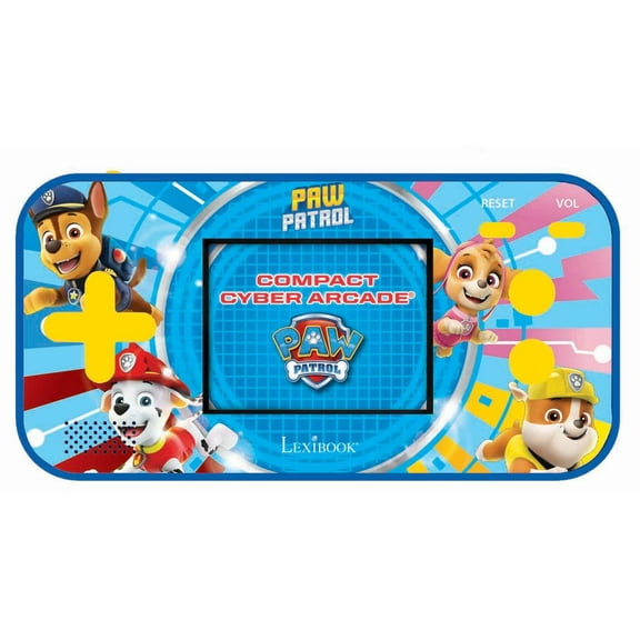 LEXiBOOK Paw Patrol Chase Compact Cyber Arcade Portable Console, 150 Games, LCD, Red/Blue 4 years and up