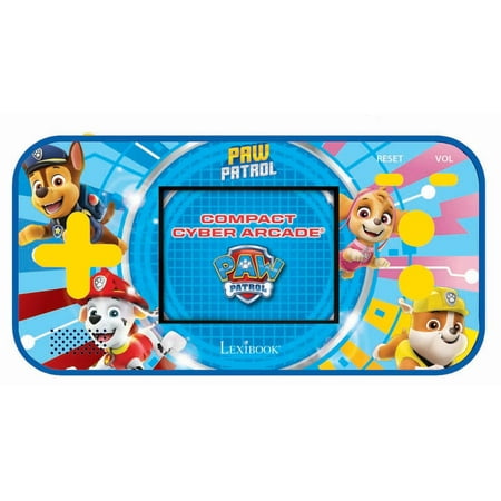 LEXiBOOK Paw Patrol Chase Compact Cyber Arcade Portable Console, 150 Games, LCD, Red/Blue 4 years and up