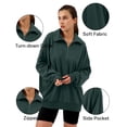 thumbnail image 4 of Amazhiyu Womens Half Zip Pullover Sweatshirts Oversized Long Sleeve Fall Drop Shoulder Sweater with side pockets, 4 of 6