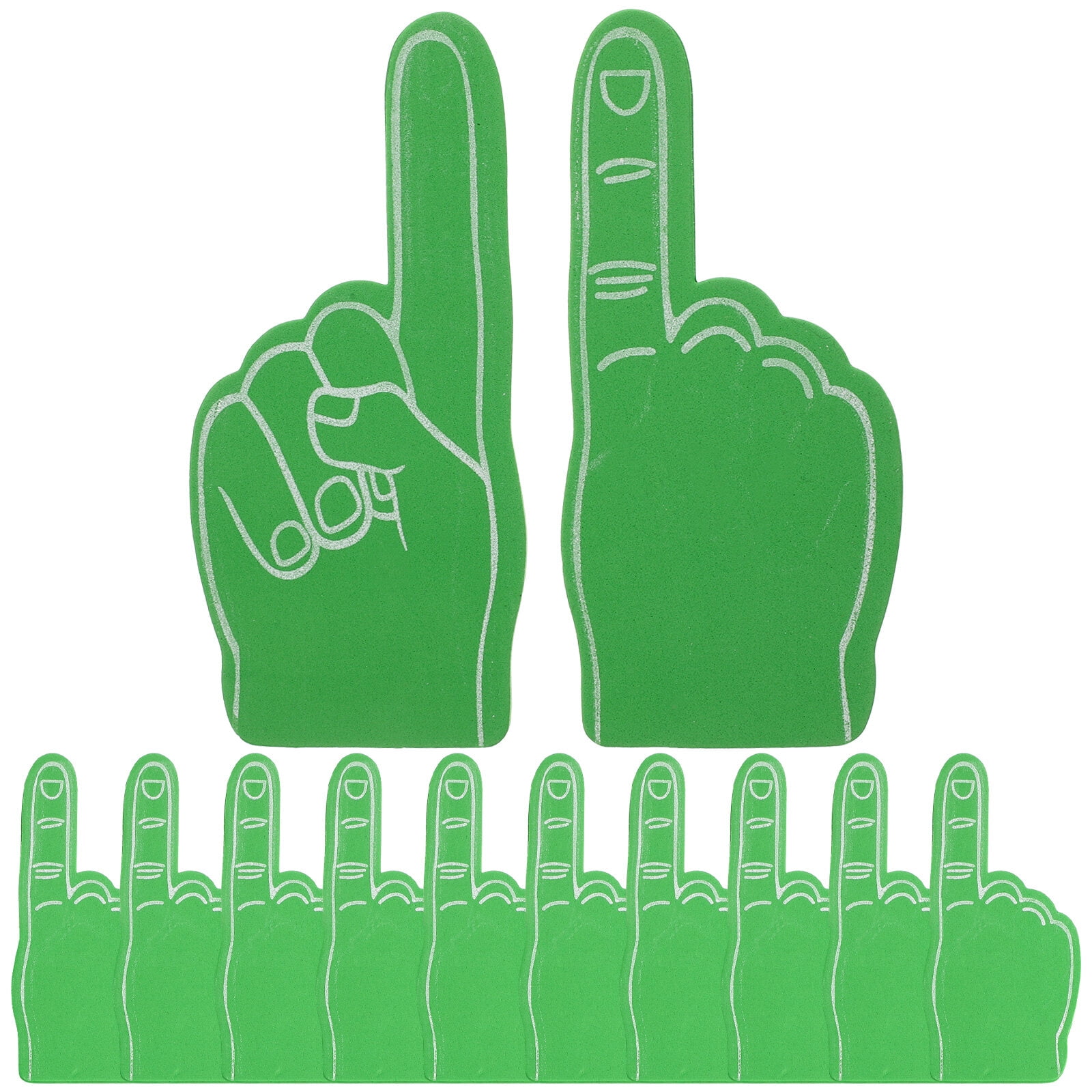 12pcs Foam Fingers Party Noise Makers Cheerleading Prop for Sports Team