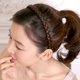thumbnail image 3 of Diadema trenzada de pelo elástico elástico de moda Trenzas anchas clásicas Banda de pelo sintético Pieza de pelo Mujer Accesorio de belleza (café), 3 of 5