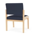 thumbnail image 3 of Lenox Wood Reception Waiting Armless Guest Chair / Natural Wood / Blue, 3 of 5