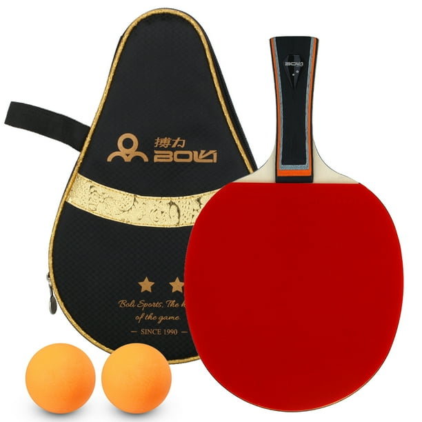 Table Tennis Racket 2 Star Ping Pong Bat Doublesided Rubber Table Tennis Bat Horizontal shot