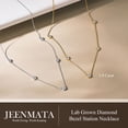thumbnail image 2 of JeenMata 1 Carat Lab Grown Diamond Five Stone Bezel Station Necklaces - in 18K Yellow Gold Plating Necklace for Women, Female, Adult, 2 of 8