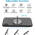 thumbnail image 3 of SHENMO 2 Pieces Glitter Mobile Phone Ring, 360° Rotation Transparent Diamond Phone Ring Smartphone Ring Compatible with Smartphone and Phone Case (Silver), 3 of 5