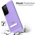 thumbnail image 5 of CoverON For Samsung Galaxy S21 Ultra 5G Phone Case, Slim Metal Kickstand Rugged Dual Layer Cover, Purple, 5 of 8