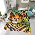 thumbnail image 3 of Dreammotif Leaf and Lion Modern Area Rug for Living Room and Home - 6 x 8.5 ft Machine Washable, Thin, Non Slip Backing Carpet, 3 of 8