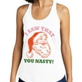 thumbnail image 2 of Santa I Saw That You Nasty Tank Top Fitted Racerback Women's 2X-Large Heather Grey, 2 of 5