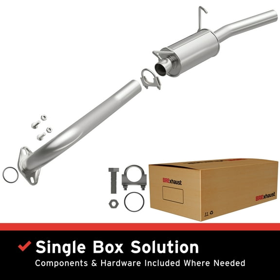 BRExhaust OE Replacement Exhaust Muffler Kit 108-0207: Compatible with 2001-2003 INFINITI QX4 3.5L, 2001-2004 Nissan Pathfinder 3.5L