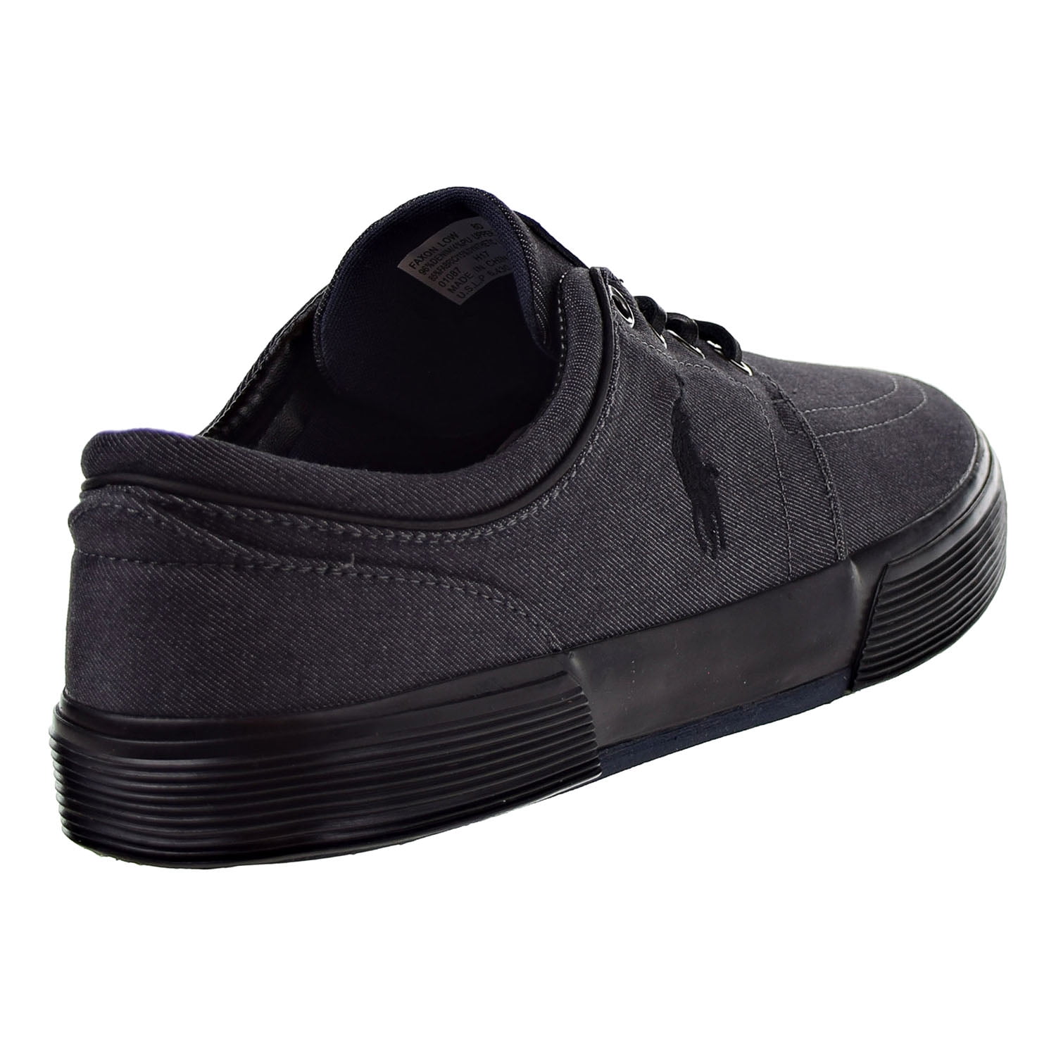 Polo Ralph Lauren Men's Faxon Low Sneaker Polo Black Denim