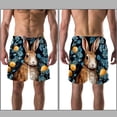 thumbnail image 3 of luoweisi Men's Beach Shorts Quick Dry Swim Trunks with Mesh Lining Rabbit 2XL, 3 of 5