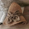 thumbnail image 6 of Elegant Woven Straw Sun Hat with Bow Summer Beach Hat for Women Wide Brim Packable Foldable Straw Hat for Women Crochet Hats for Women, 6 of 9
