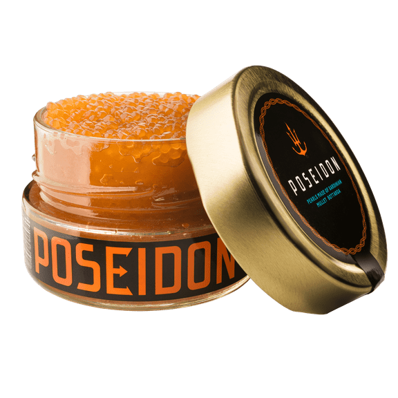 Poseidon Caviar Pearls of Bottarga 3.5 oz, Made from Deluxe Bottarga of Sardinia, Kosher