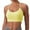 Yellow, variant on Smooth Sports Bras For Women Workout Tops Y Back Padded Yoga Bra Basic Wireless Bra,Color:Purple