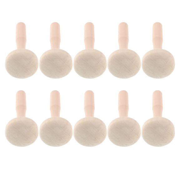 Supvox 10Pcs Mushroom Shape Wood Rubbing Roller for Painting and Printmaking Art Supplies