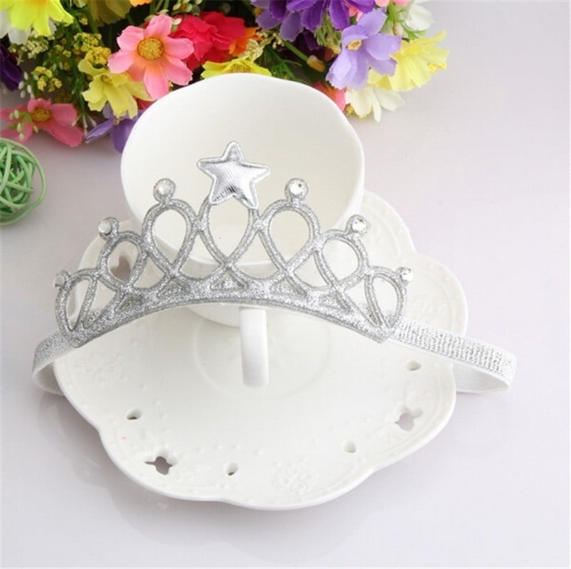 Baby Hair Accessories Princess Tiaras Crowns Headband Elastic Birthday New