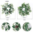 thumbnail image 5 of Christmas Decorations Candle Rings Wreaths for Table Decor,Small Christmas Wreath with Red Berries Candle Wreath for Home Dinner Wedding Party Table Decoration Mini Wreath (8), 5 of 5