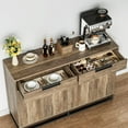 thumbnail image 5 of 55" Large Kitchen Sideboard Accent Modern Storage Cabinet with 2 Drawers and 4 Doors, Coffee Bar Buffet Table for Kitchen, Dining Room, 5 of 8