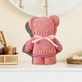 thumbnail image 2 of PLPPYFS Cute Bear Bath Towel,Cute Bear Folded Towel,Soft Coral Fleece Hand Towels with Bags,Gift for Wedding Graduation Valentine's Day Baby Shower Birthday Souvenir Supplies, 2 of 6