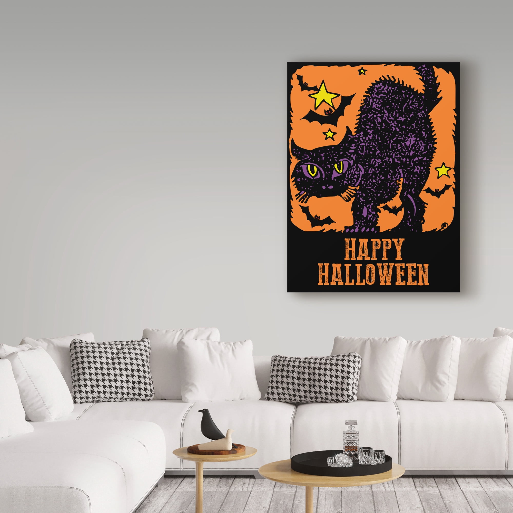 Trademark Fine Art 'Halloween Cat' Canvas Art by ALI Michael
