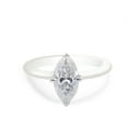 thumbnail image 2 of solitaire jewels 2CT Compass Settiing Marquise Moissanite Solitaire Engagement Ring For Women, 14K White Gold, 2 of 5
