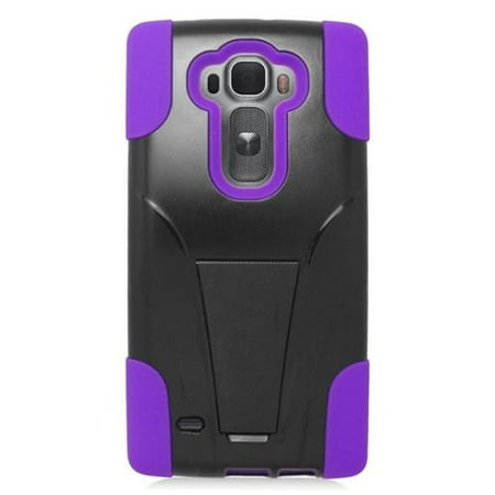 Hard Plastic Silicone - Insten Hard Hybrid Plastic Silicone Case with stand For LG G Flex 2 - Purple