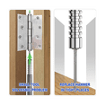 thumbnail image 2 of Spring Double End Nail Punch Set Center Hole Punch Spring Loaded Marker Metal Woodworking Drill Bit Door Pin Removal, 2 of 6
