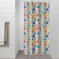 thumbnail image 2 of Pioneer Flower Floral Print Pattern Shower Curtain 36"x72", Bathroom Decorative Shower Curtain Set with 12 Hooks, Waterproof Washable, 2 of 6