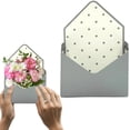 thumbnail image 2 of 1 Pcs Valentines's Day Envelope Boxes,Valentines Day Red Envelope Gift Box,Flower Wrapping Paper,Romantic Boxes for Gifts,Decorative Flower Box with Love Letters Design for Proposal Wedding(Green), 2 of 5