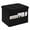 Black, variant on ZOES HOMEWARE  Small Storage Ottoman with Storage and Side Pocket, Ottoman Velvet Footstool, Foldable & Collapsible, 16"x12"x12" Black