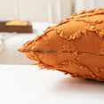 thumbnail image 6 of UlikTree Linen Throw Pillow Covers 2 Pack - Cushion Cover for Sofa Couch Decorative Square Pillowcase, Solid Modern Style Accent Pillows Covers with Zipper 12x20 Inches Orange, 6 of 7