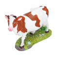 thumbnail image 2 of Cow Figurines Brown and White Cow Model Ornament Animal Sculpture Resin Crafts for Home, 2 of 5