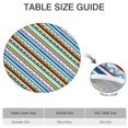 thumbnail image 6 of Stretch Fit Round Table Cover Bohemian Floral Pattern, 56 Inch Elastic Hem Tablecloth for Patio Dining and Entertaining, 6 of 7