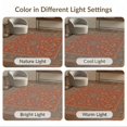 thumbnail image 7 of ODIKA 9'x12' Washable Area Rug Blue Orange Accented Floral Medallion Design Elegant Geometric and Botanical with Border for Master Suite, California King, Under Bed, Non-Shedding, Easy Care, 7 of 7