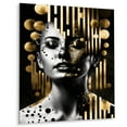 thumbnail image 2 of DESIGN ART Designart "Golden Fluidity Of Womanhood I" Modern Woman Metal Wall Art 16 in. wide x 32 in. high, 2 of 5