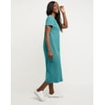 thumbnail image 5 of Hanes Women's Garment Dyed Midi Dress Spanish Moss XS, 5 of 7