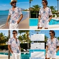 thumbnail image 4 of Whosucclay Starfish Coral Print Matching Hawaiian Outfits for Couples, Women's Casual Summer Sleeveless Crewneck Dress with Pockets Men's Hawaiian Button Down Aloha Shirt, S, 4 of 7