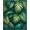 Green, Pattern 2, variant on Flatwoven High Traffic Area Rug, Verdant Canopy Bath Emerald Leaves Floor Botanical Accent, Non Slip, Stain Resistant, Washable Area Rugs for Living Room, Bedroom(Green, 4X6)
