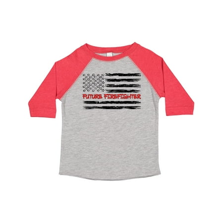

Inktastic Future Firefighter- Distressed Flag Gift Toddler Boy or Toddler Girl T-Shirt