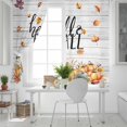 thumbnail image 5 of Fsddascl Thanksgiving Blackout Curtains for Bedroom/Living Room, Thermal Insulated Kitchen Curtains, Autumn Sunflower Pumpkin Grey Wood Grain Grommet Darkening Window Treatment Drapes 52"x63"x2, 5 of 6
