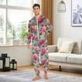 thumbnail image 3 of joogoo Roses Heart Flower Unisex Adults Onesies Pajamas Jumpsuits L, 3 of 7