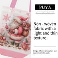 thumbnail image 3 of 40pcs Christmas-themed gift bags, pink non-woven waterproof party gift bags, printed with Santa Claus and fawn patterns, suitable for wedding, carnival night, Thanksgiving, 3 of 9