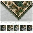 thumbnail image 5 of Yesurprise 2'x8' Border Runner Area Rugss Christmas Area Rugss, Washable Green Plaid Area Rugs with Pinecorn Xmas Decor, Non Slip Soft Area Rugss Carpet for Kitchen, Laundry, Bedroom, 5 of 7