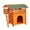 Orange, variant on Pefilos 34" Wooden Pet Cat House for Outdoor and Indoor, Feral Cat Shelter with Jumping Platforms, Red