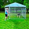 thumbnail image 6 of Lucky Dog 10 x 6 Foot Large Outdoor Galvanized Steel Chain Link Dog Kennel, 6 of 12