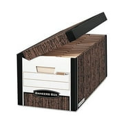 SYSTEMATIC Medium-Duty Strength Storage Boxes Letter Files, Woodgrain, 12/Carton